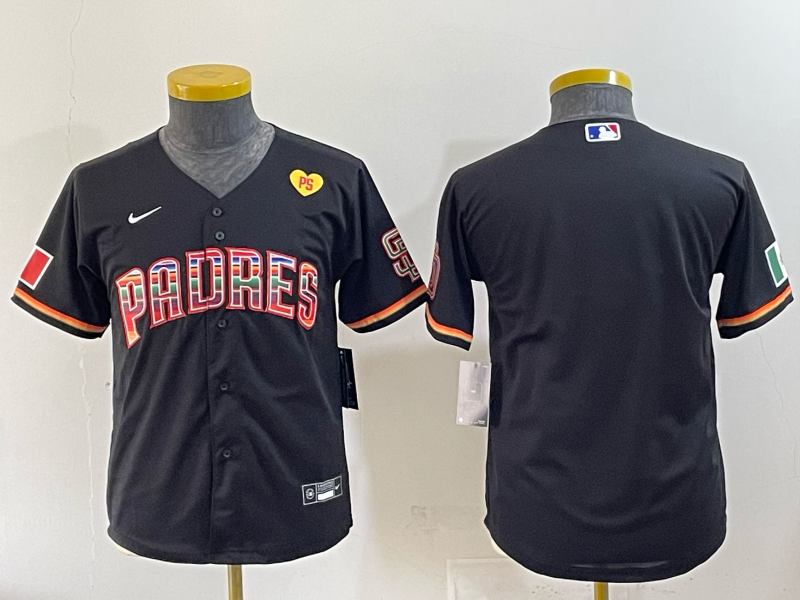 Youth San Diego Padres blank black Nike 2025 MLB Jersey 0010